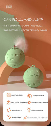 Smart Cat Interactive Toy Cat Crazy Ball LED Light-HA01465-Veeddydropshipping