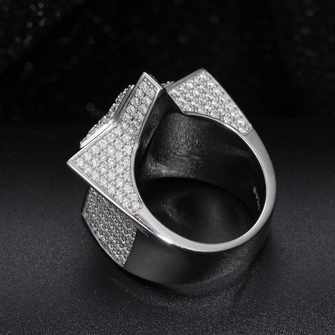 Certificate Moissanite Star Rings 925 Sterling Silver Moissanite Rings -JW00085-Veeddydropshipping