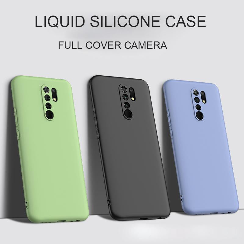 for redmi9 New upgrade full cover camera liquid silicone phone case for xiaomi redmi 9-PA00325-Veeddydropshipping