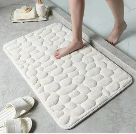 Bath Mat Cobblestone Embossed Non Slip Mat-HA00411-Veeddydropshipping