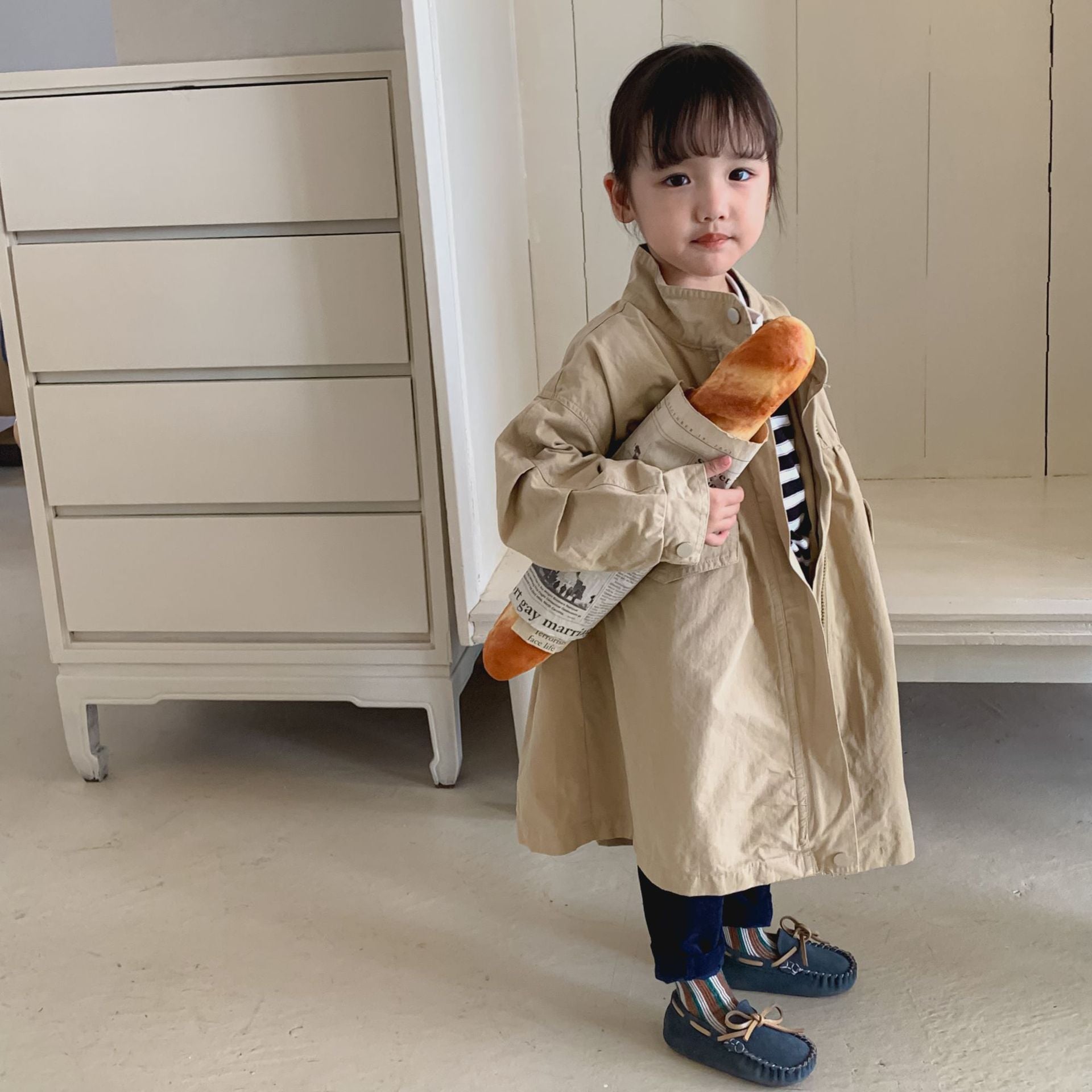 Children Mid-Length Coats Kids Outerwears Boys Girls-Veeddydropshipping
