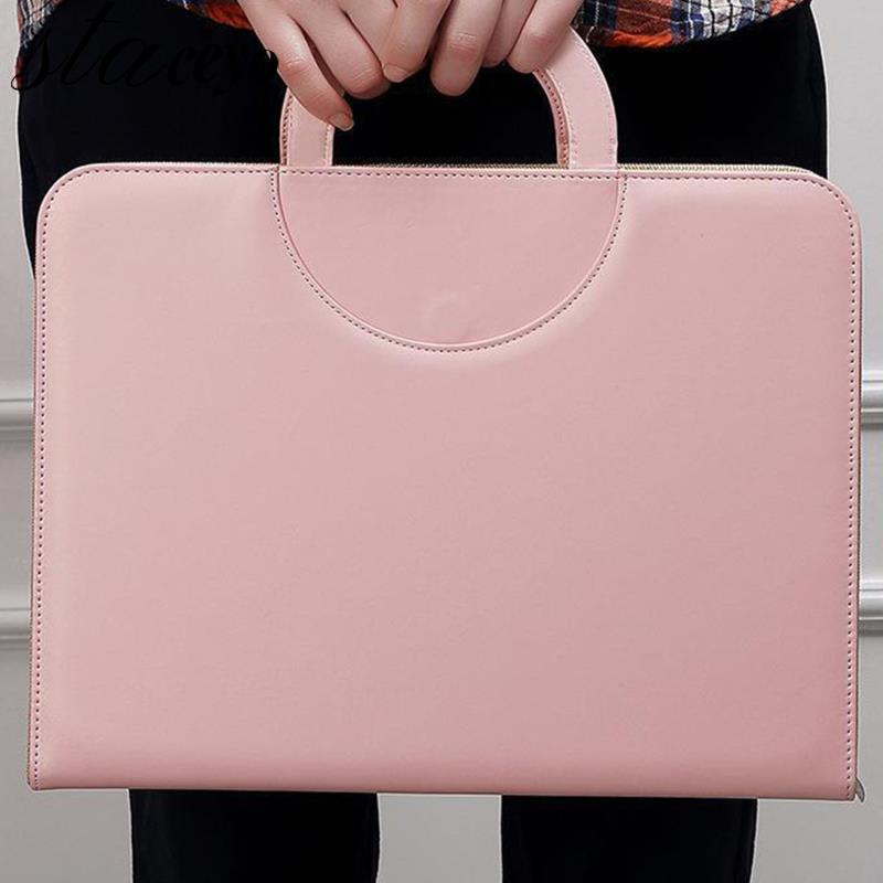 Women Business Briefcase Pu Leather Document Case Notebook-BS00501-Veeddydropshipping