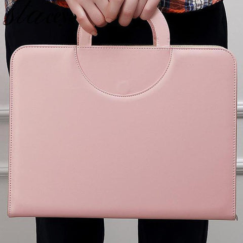 Women Business Briefcase Pu Leather Document Case Notebook-BS00501-Veeddydropshipping