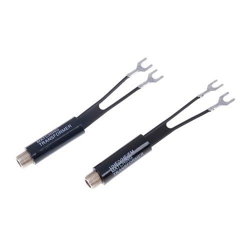 2Pcs UHF/VHF/FM/TV F cable 75-300 Ohm balun antenna matching transformer-CE01023-Veeddydropshipping