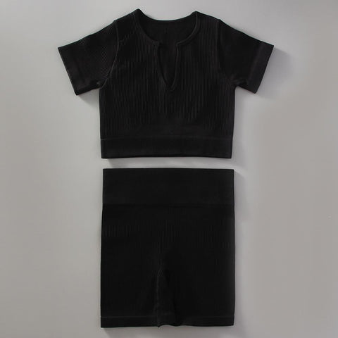 NEW Women Yoga Set Seamless Workout Clothes Fitness Sports TOP Leggings -OS00898-Veeddydropshipping