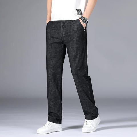 Elastic Cotton Jeans Men Fashion Business Classic-MF00521-Veeddydropshipping