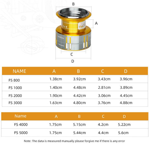Tsurinoya FS 800 1000 2000 Ultra Light Spool Carp Fishing Spinning Reel Surfing -OS00360-Veeddydropshipping