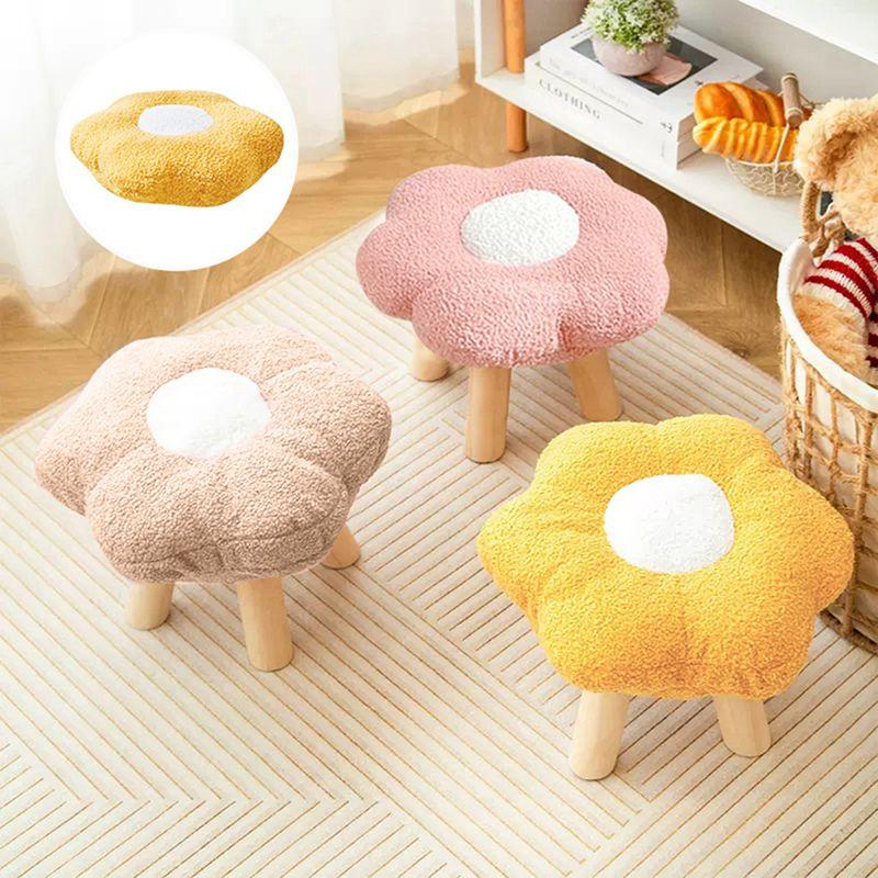 Plush Flower Chair Cover Cute Footrest Stool Covers-HA00520-Veeddydropshipping