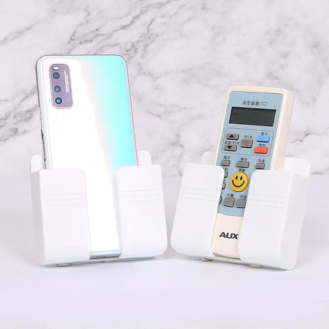 Wall Phone Holder Remote Control Mobile Phone Plug Holder Charging Stand Punch-free Paste-PA00529-Veeddydropshipping