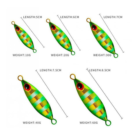 Inchiku Metal Slow Jig Fishing Hard Artificial Bionics Bait 30g 40g 60g Jigging Lure -OS00367-Veeddydropshipping
