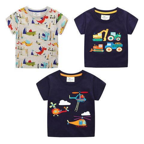 Boys Cotton T-Shirts Kid Summer Clothing-Veeddydropshipping