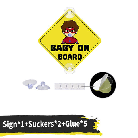 Type Stickers for Car Styling Kids in Car Safety Warning Yellow Decals-AM00826-Veeddydropshipping