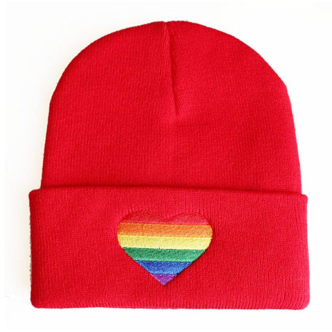Embroidery Knitted Hat Winter Autumn Pride Beanie-Veeddydropshipping