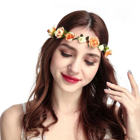 Flower Headband Head Garland Hair Band-WF01116-Veeddydropshipping