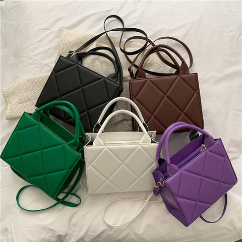 Trendy Plaid Pu Leather Crossbody Bags Fashion Ladies Handbags-BS00143-Veeddydropshipping