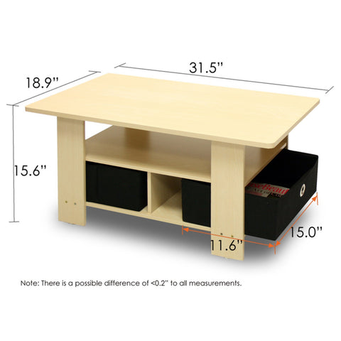 Andrey Coffee Table with Bin Drawer-HA01705-Veeddydropshipping