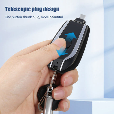 1500mah Emergency Power Bank Portable Keychain Charger Type-C Ultra-Compact Mini Battery-PA00035-Veeddydropshipping