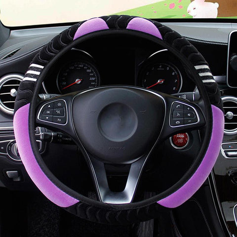 Leopard Printed Steering Wheel Cover Hand Brake Gear Protective Cap-AM01488-Veeddydropshipping