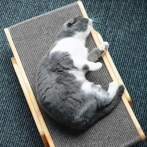 Wooden Cat Scratcher Scraper Detachable Lounge Bed-HA01411-Veeddydropshipping