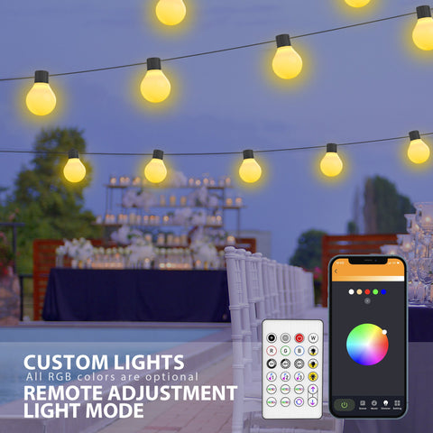 G40 Globe Outdoor LED String Lights DIY Shatterproof Bulbs Waterproof for Patio-TI00921-Veeddydropshipping