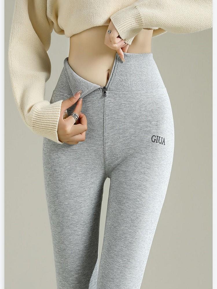 High Waist Thickened Leggings Women Cotton Pants-WF00423-Veeddydropshipping