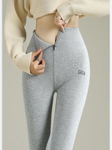 High Waist Thickened Leggings Women Cotton Pants-WF00423-Veeddydropshipping