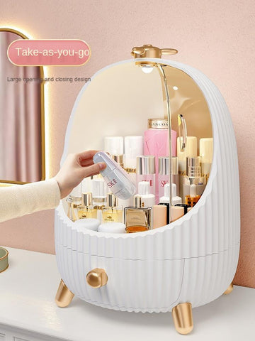 LED Cosmetic Storage Box Makeup Brush Bucket-HA00780-Veeddydropshipping