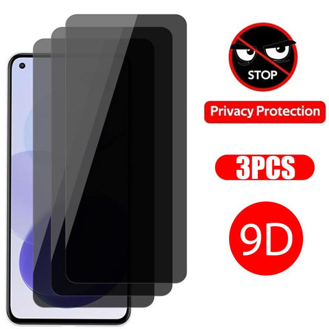 3PCS Privacy Glass for Xiamo Mi 12 11 Lite 11T 12T Pro Anti-Spy Screen Protector for Poco F3 F4-PA00590-Veeddydropshipping