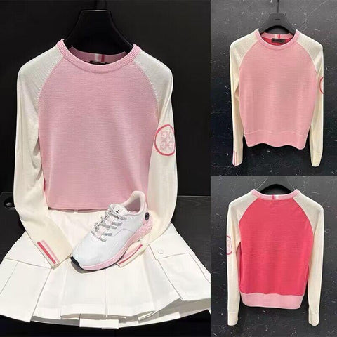 Golf Apparel Women's Summer Cool Breathable Round Neck Knitted -OS00760-Veeddydropshipping