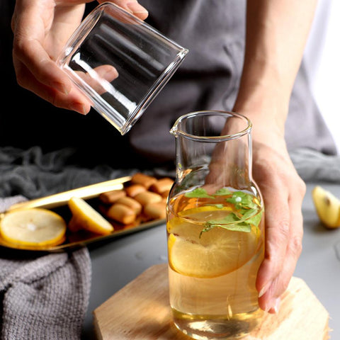 Water Carafe Tumbler Glass Cup Water Bottle-HA01287-Veeddydropshipping