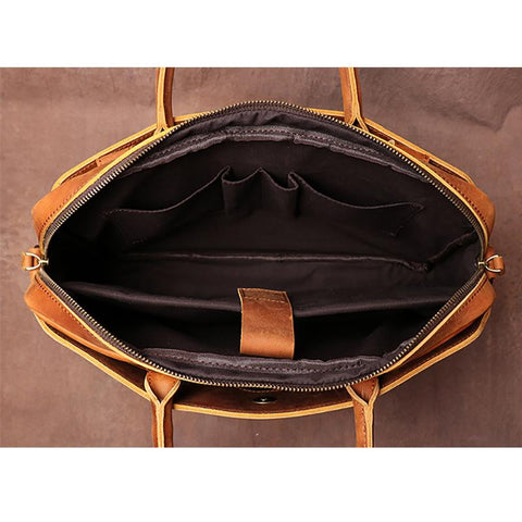 Genuine Leather Male Laptop Bags Men&#39;s Handbag Business Office-BS00429-Veeddydropshipping