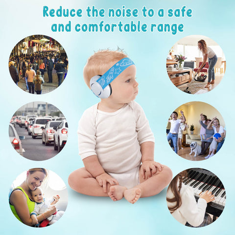 Baby Ear Defenders Noise Canceling Headphones with Elastic Strap -OS00156-Veeddydropshipping