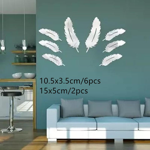 Self-adhesive Mirror Sticker Acrylic Wall Paper DIY 3D-HA00231-Veeddydropshipping