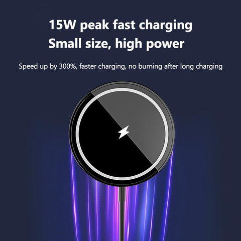 Type C Usb Quick Magnetic Charger 15W Black Mini-PA01117-Veeddydropshipping