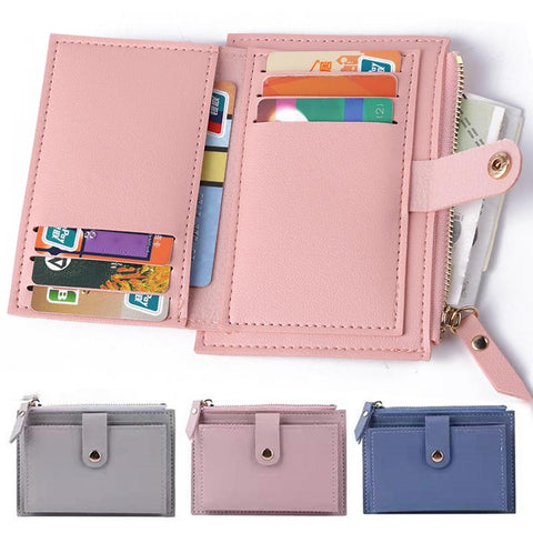 Purse Mini Hasp Solid Multi-Cards Holder Coin Short Wallets-BS00653-Veeddydropshipping