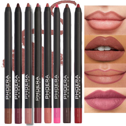 Lipliner Pencil Waterproof Red Matte Tint Lipstick-BH00648-Veeddydropshipping