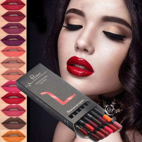 Waterproof Pencil Lipstick Set Pen Matte Lip Liner-BH00646-Veeddydropshipping