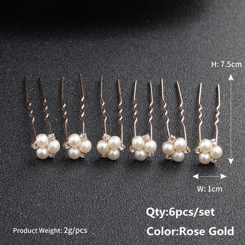 Bridal Wedding Hair Accessories Rhinestone Hair Pins Forks  -JW00459-Veeddydropshipping