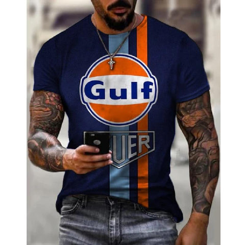 Gulf Print Tee Top Short Sleeve Oversized-MF00033-Veeddydropshipping