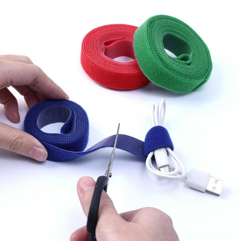 3M 20mm Cable Organizer Colorful Self Adhesive Power USB Data Cable Winder Reusable Loops Cable-PA00896-Veeddydropshipping