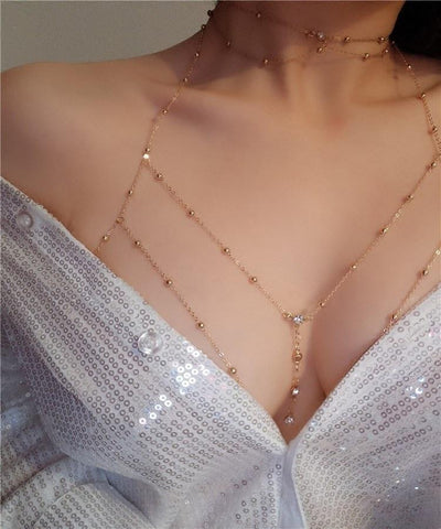 Tassel Sexy Beach Wedding Accessories Women Bra Cross Bikini-JW01366-Veeddydropshipping