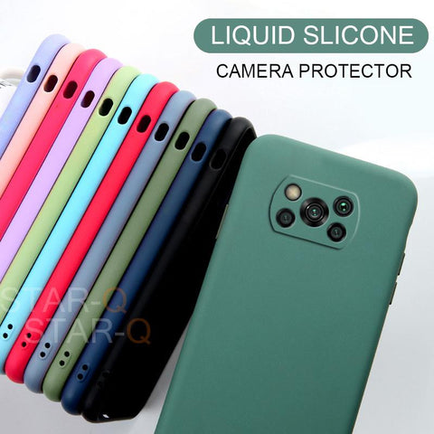 New Full Cover Liquid Silicone Phone Case For Xiaomi Poco X3 Nfc M2 F2 Pro-PA00313-Veeddydropshipping