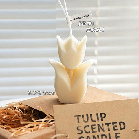 Tulip Scented Candles Home Decoration-HA00385-Veeddydropshipping