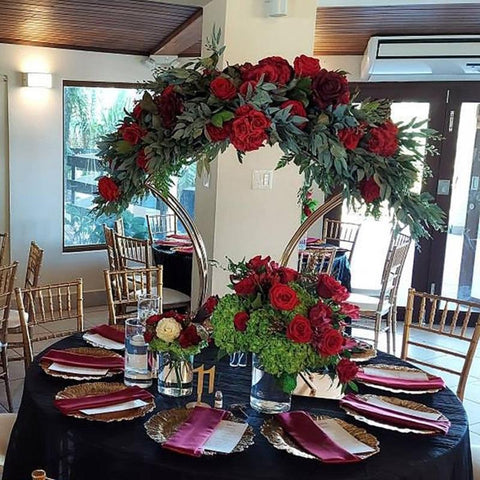 Wedding Arch Flower Stand MetalFlower vase-HA00734-Veeddydropshipping