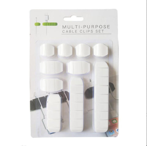 STONEGO Cable Organizer Silicone USB Cable Winder Desktop Tidy Management Clips-PA00847-Veeddydropshipping