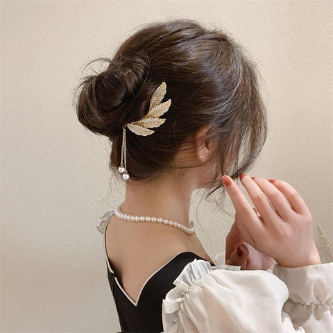 Elegant U Shape Rhinestone Hairpins Hair Sticks  -JW00549-Veeddydropshipping