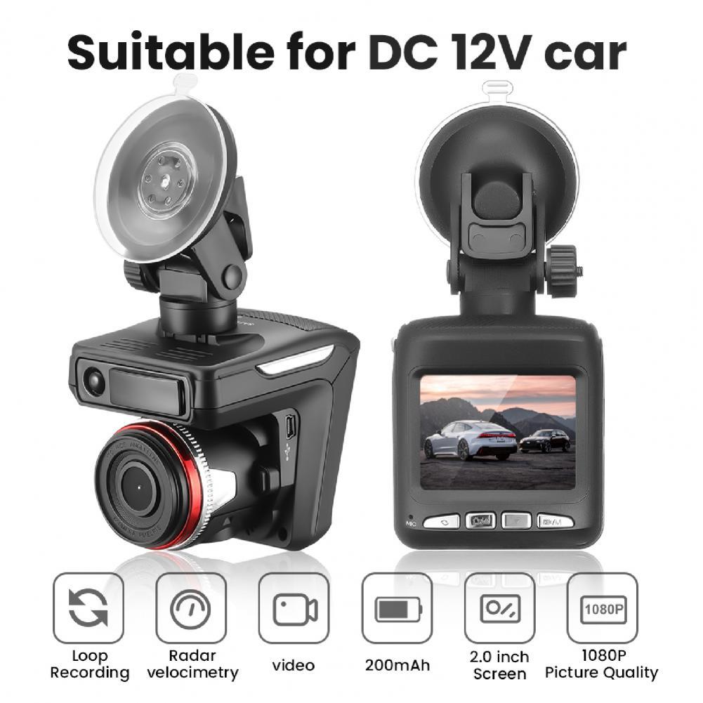 2 In 1 Car Dash Camera Full HD 1080P Radar Detector Car DVR Digital Video-AM00720-Veeddydropshipping