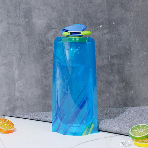 Water Bottle PE Sports Water Bag Portable Soft Flask Squeeze Outdoor Hiking-OS01304-Veeddydropshipping