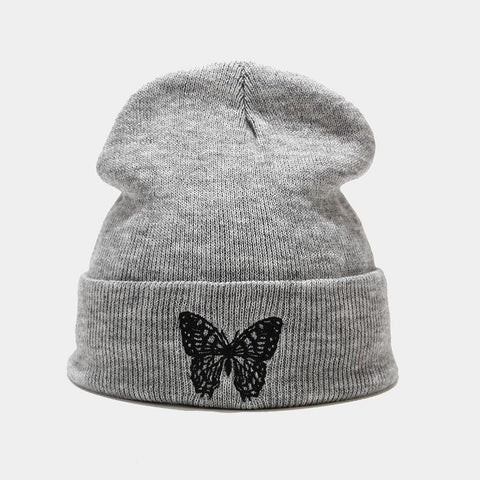 Butterfly Knitted Cap Women&#39;s Warm Beanies-MF00980-Veeddydropshipping