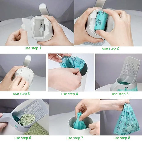 Cat Shovel Scoop Clean Toilet Garbage Picker-HA01979-Veeddydropshipping